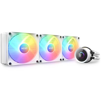 NZXT Kraken 360mm AIO RGB LCD Liquid Cooler fehér hűtő