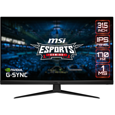 MSI Monitor GAMING G321Q LED 31,5" WQHD 2560x1440, IPS, 16:9, 1200:1 CR, 300cd/m2, 1ms, 170Hz, DP, HDMI, Black