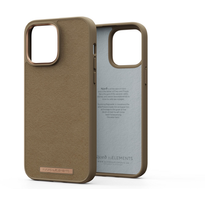 Telco Accessories NJORD SUEDE COMFORT+ CASE FOR IPHONE 14 PRO MAX CAMEL
