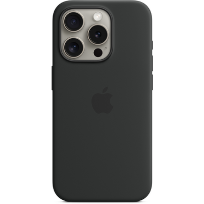 Apple iPhone 15 Pro Silicone Case with MagSafe Black