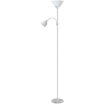 Platinet Floor Lamp E27+E14 White