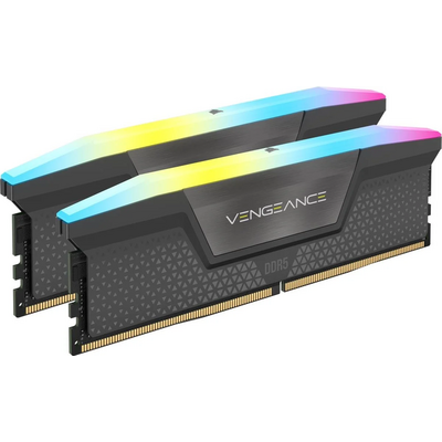 CORSAIR DDR5 5600MHz 32GB (2x16GB) XMP VENGEANCE RGB RAM, fekete