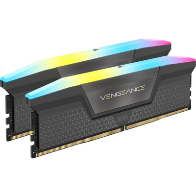 CORSAIR DDR5 6000MHz 32GB (2x16GB) XMP VENGEANCE RGB RAM, fekete