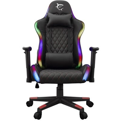 White Shark THUNDERBOLT RGB gamer szék fekete/piros varrás