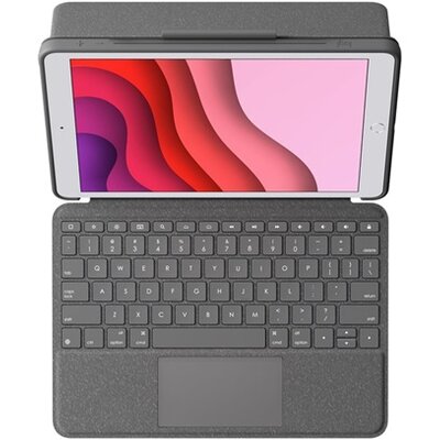 LOGITECH Billentyűzet - Combo Touch Ipad (7, 8 gen.) Grafitszürke, UK