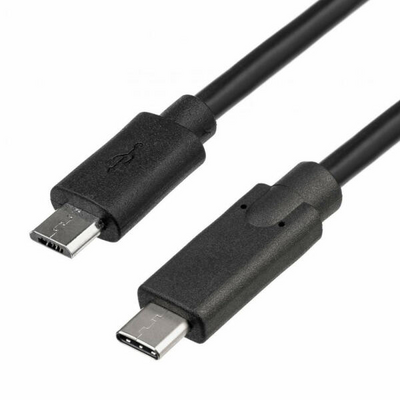 Akyga microUSB / USB type C kábel, 1m - AK-USB-16