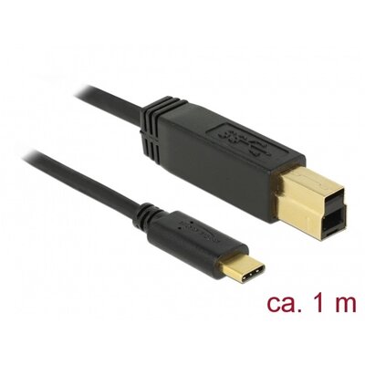 DELOCK kábel USB 3.1 Gen 2 Type-C > Type-B 1m