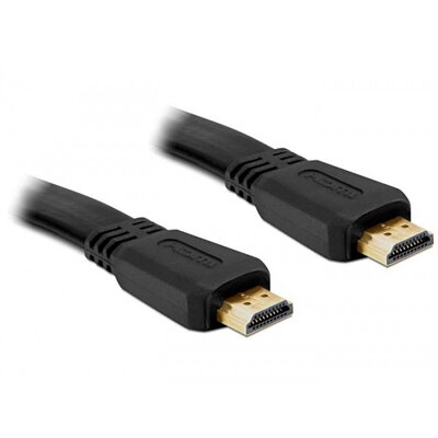 DELOCK kábel HDMI male / male összekötő lapos 2m