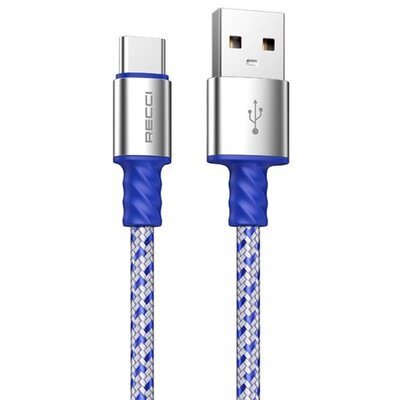 Recci RTC-N33C 2m Type C - USB textil borítású adat- és töltőkábel