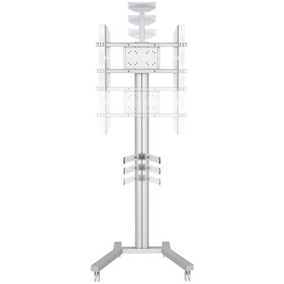 Multibrackets gurulós padló állvány 180 Single, 32-65", ezüst