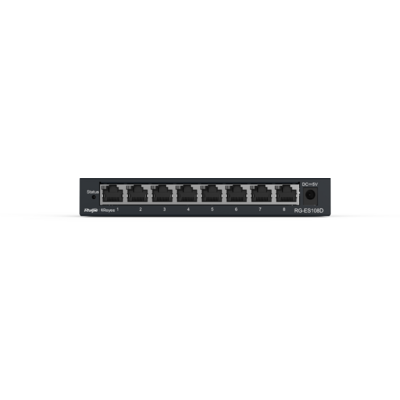 Reyee 8-Port unmanaged Switch, 8 10/100base-t Ethernet RJ45 Ports , Steel Case