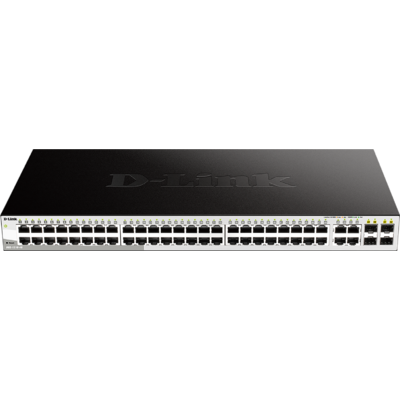 D-Link 48-port 10/100/1000 Gigabit Smart Switch including 4 Combo 1000BaseT/SFP