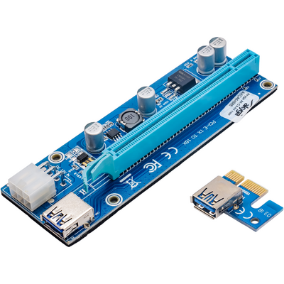 Akyga PCI-E 1x - 16x USB 3.0 Riser - AK-CA-64