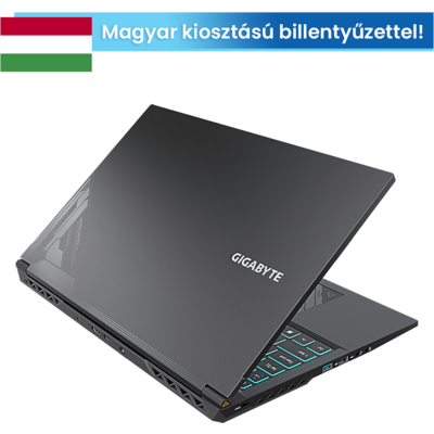 GIGABYTE G7 KF 17.3" FHD (IPS/144Hz), Intel Core i5-12500H (12C/4.5Ghz), 16GB, 512GB SSD, RTX 4060, Magyar billentyű