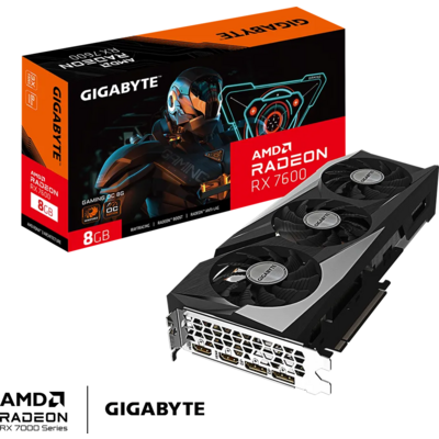 GIGABYTE Videokártya PCI-Ex16x AMD RX 7600 8GB DDR6 OC