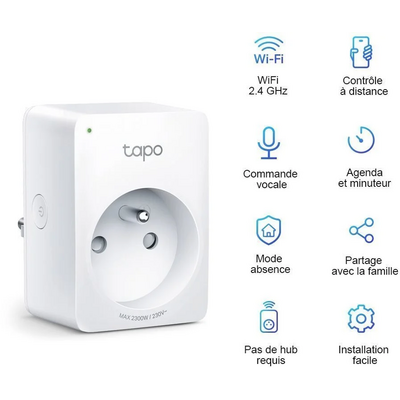 TP-LINK Okos Dugalj Wi-Fi-s, TAPO P100(2-PACK)