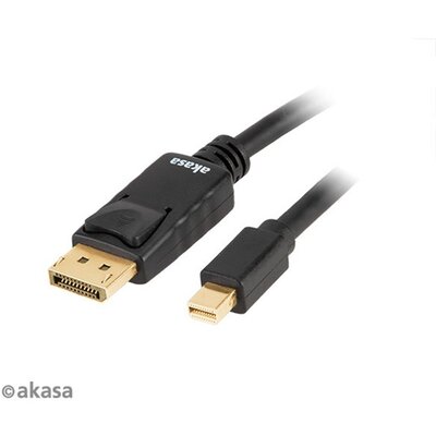 Akasa 8K Mini DisplayPort to DisplayPort Adapterkábel - 200cm - AK-CBDP22-20BK