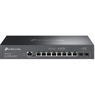 TP-LINK Switch 8x2.5Gbps + 2x10G SFP+ + 1xkonzol port + 1xMicro-USB port, Menedzselhető Rackes, SG3210X-M2