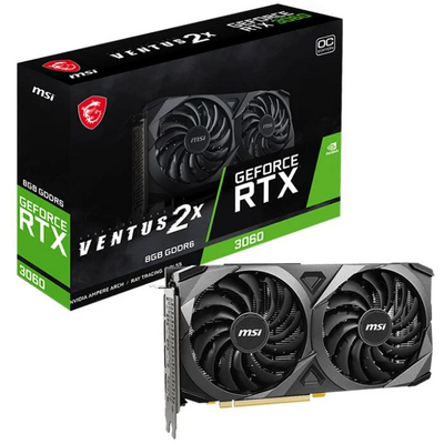 MSI Videokártya PCI-Ex16x nVIDIA RTX 3060 VENTUS 2X 8GB DDR6 OC