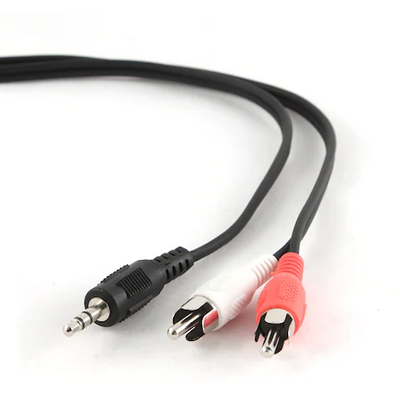 Gembird CCA-458/0.2 3,5mm Stereo to RCA Plug Cable 0,2m Black