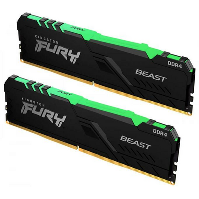 KINGSTON FURY Memória DDR4 16GB 3200MHz CL16 DIMM (Kit of 2) Beast RGB