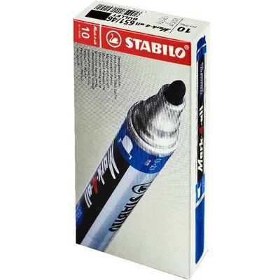 Stabilo Mark-4-All 10db/csomag fekete gömb hegyű alkoholos marker
