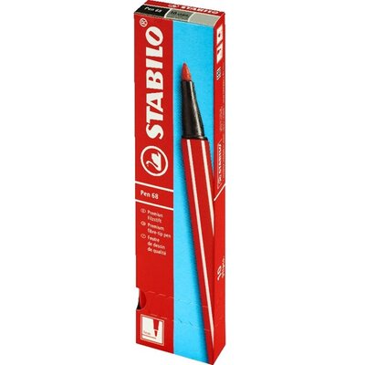 Stabilo Pen 68 10db/csomag piros rostirón