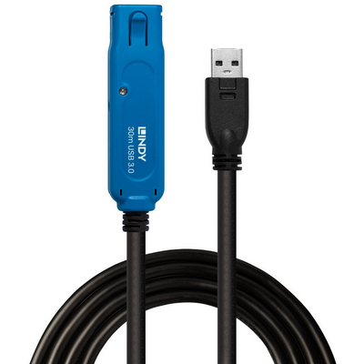 LINDY 30m USB 3.0 Active Extension Pro Black