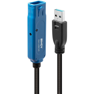 LINDY 15m USB 3.0 Active Extension Cable Pro Black