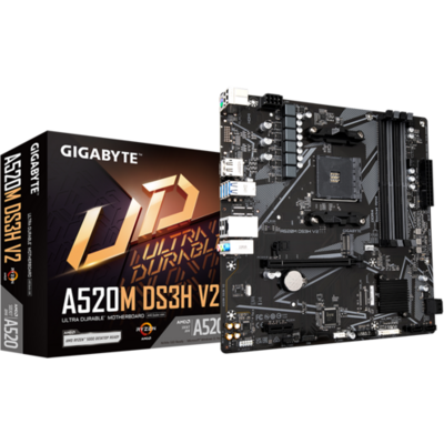 GIGABYTE Alaplap AM4 A520M DS3H V2 AMD A520, mATX