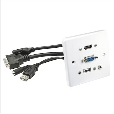 LINDY Wall plate VGA/HDMI/USB/3.5mm Stereo