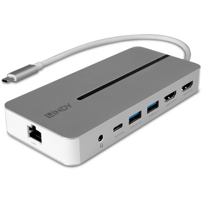 LINDY DST-Mx Duo, USB-C Mini Laptop/Macbook Docking