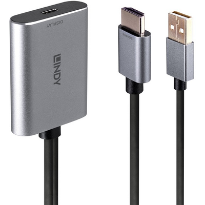 LINDY HDMI to USB Type C Converter with USB Power