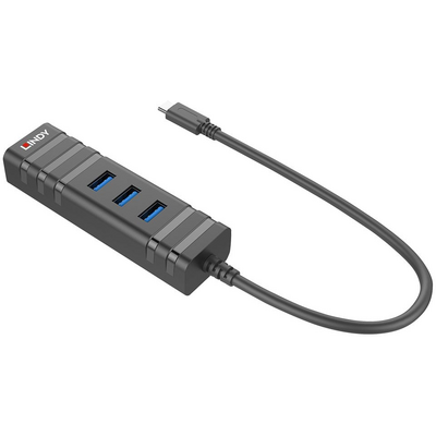 LINDY USB 3.2 Hub & Gigabit Ethernet Adapter