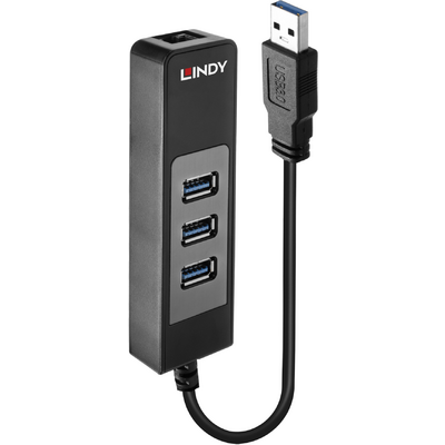 LINDY USB 3.1 Hub & Gigabit Ethernet Adapter