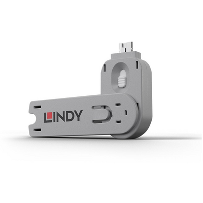 LINDY USB Type A Port Blocker Key, white