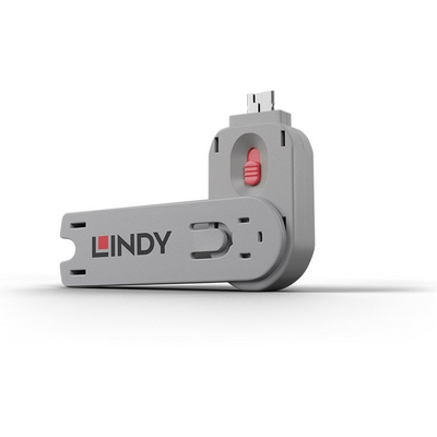 LINDY USB Type A Port Blocker Key, pink