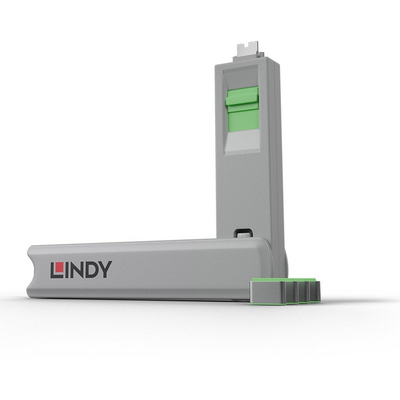 LINDY USB Type C Port Blocker, green