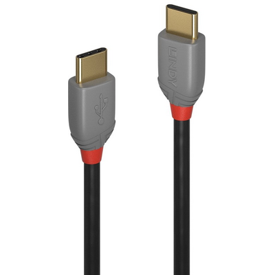 LINDY 1m USB 2.0 Type C Cable, Anthra Line