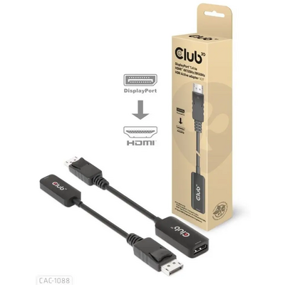 Club3D DisplayPort1.4 to HDMI 4K120Hz/8K60Hz HDR Active adapter M/F