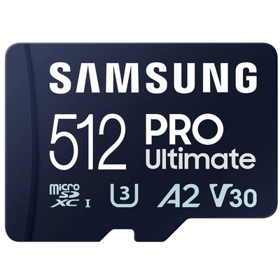 Samsung Pro Ultimate 512GB microSD (MB-MY512SB/WW) memóriakártya kártyaolvasóval