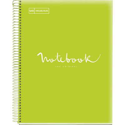 Miquelrius Emotions A4 PP 5x24 lapos lime vonalas spirálfüzet