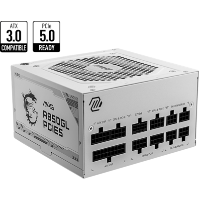 MSI Tápegység 850W 80+ Gold moduláris, Gen 5.0, fehér