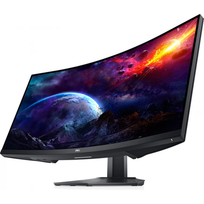 DELL LCD Monitor 34" S3422DWG, 3440x1440, 21:9, 3000:1, 400cd, 2ms, HDMI, Display Port, USB, fekete