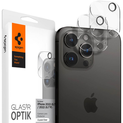 Spigen Glass Optik 2 Pack, clear - iPhone 14 Pro/iPhone 14 Pro Max