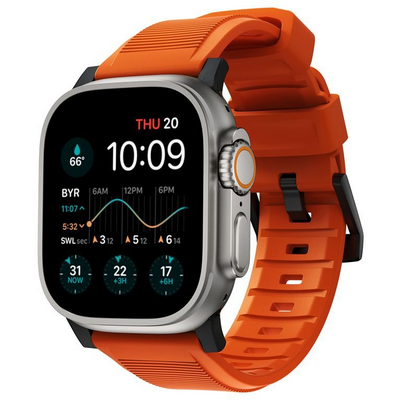 Nomad Rugged Strap, orange/black - Apple Watch Ultra (49mm) 8/7 (45mm)/6/SE/5/4 (44mm)/3/2/1 (42mm)