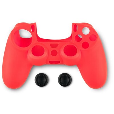 Spartan Gear PS4 kontroller szilikon skin piros + thumb grips