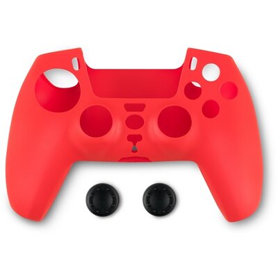 Spartan Gear PS5 kontroller szilikon skin piros + thumb grips