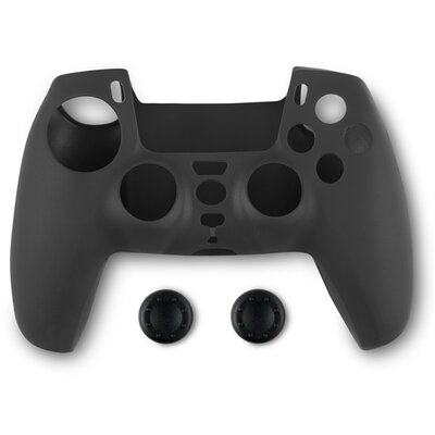 Spartan Gear PS5 kontroller szilikon skin fekete + thumb grips