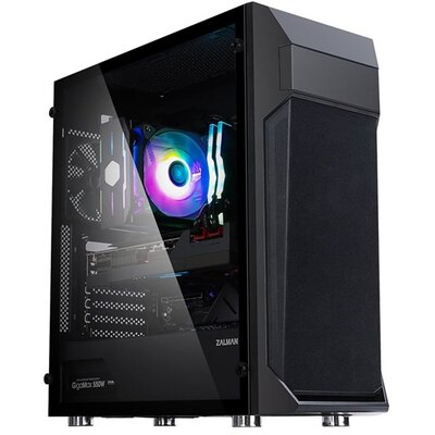 Zalman Z1 PLUS fekete (táp nélküli) ablakos ATX ház